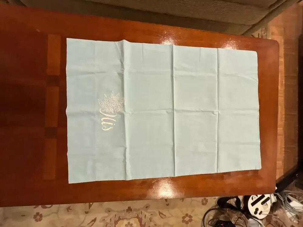 Vintage Cannon Percale Combsspun His and Hers Pillowcases Light Blue Set of 2